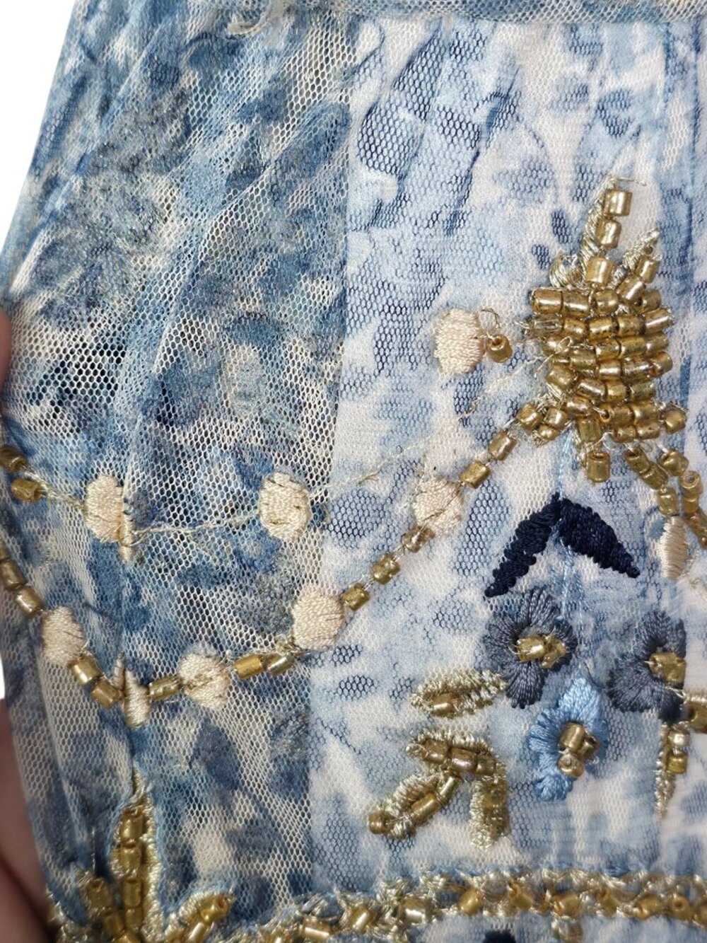 Free People Goldie Dress Porcelain Embroidered Beaded Floral Maxi NWT Size S - Picture 11 of 14